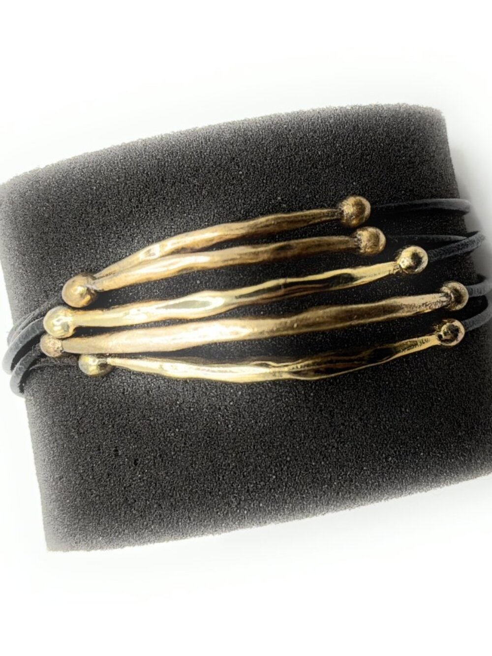 Chico's Gold Leather Bracelet - 8021
